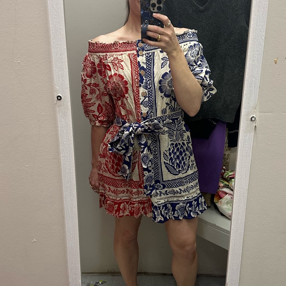 FARM RIO Mixed Pineapple OTS dress *NWT*